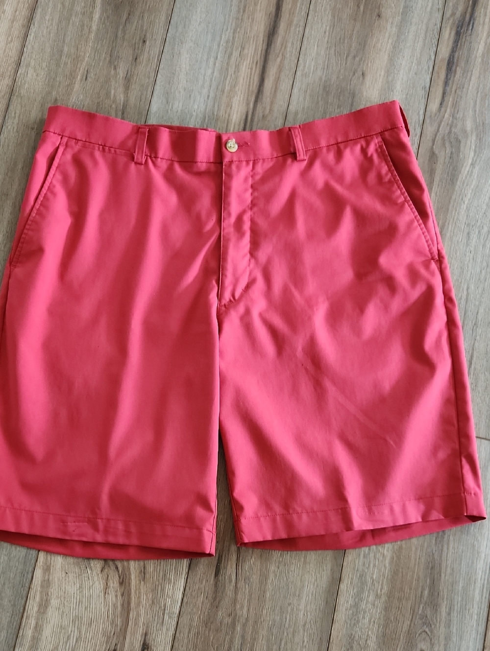 PGA Tour Men's Coral Red Flat-Front Golf Shorts Size 36